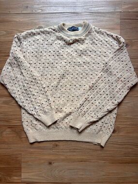 J.G. Hook Men’s Cream Speckled Crewneck Sweater